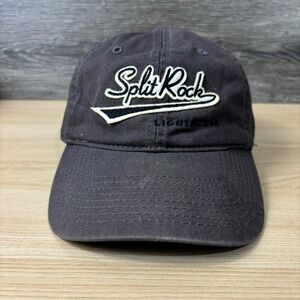 Split Rock Lighthouse Hat Cap‎ Strap Back Gray Minnesota Adjustable